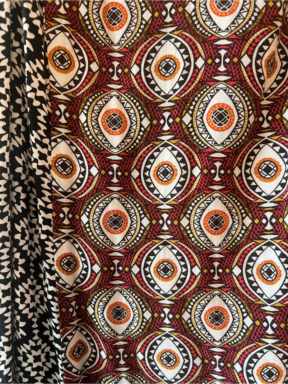 Xhilaration Mixed-Print Strappy Mini Dress in Rust and Black - Picture 3 of 4